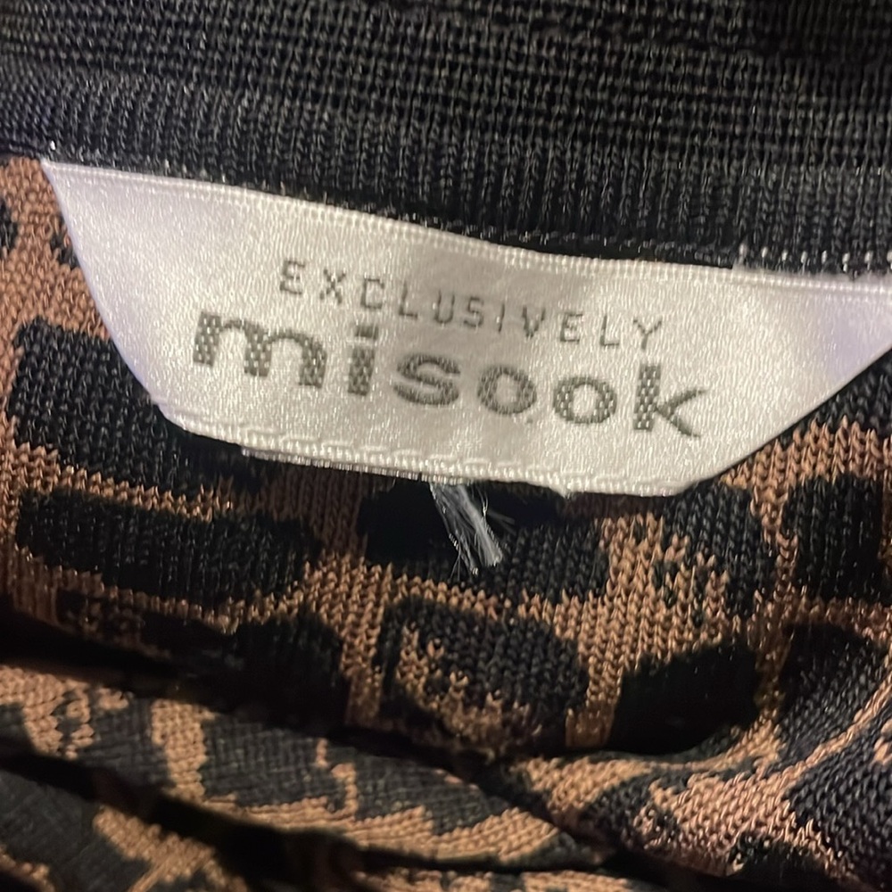 Misook Black And Brown Patterned Jacket Womens Xl - image 3